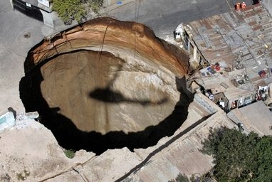 グアテマラの大きな穴の拡大写真