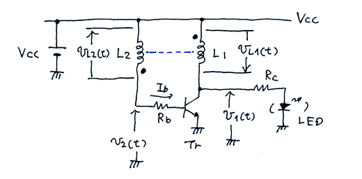 ロッキング発振回路の動作説明図